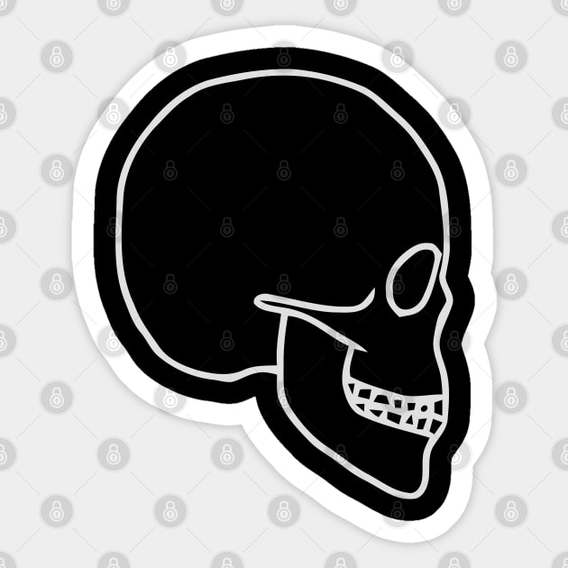 The Grey Skull Sticker by Teeeshirt